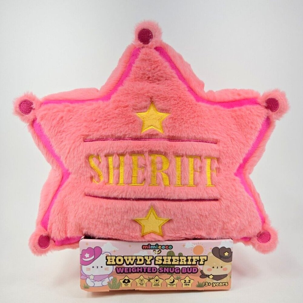 Mimicoco Howdy Sheriff Weighted Snug Bud Plush, Stress Support Promotes Sleep